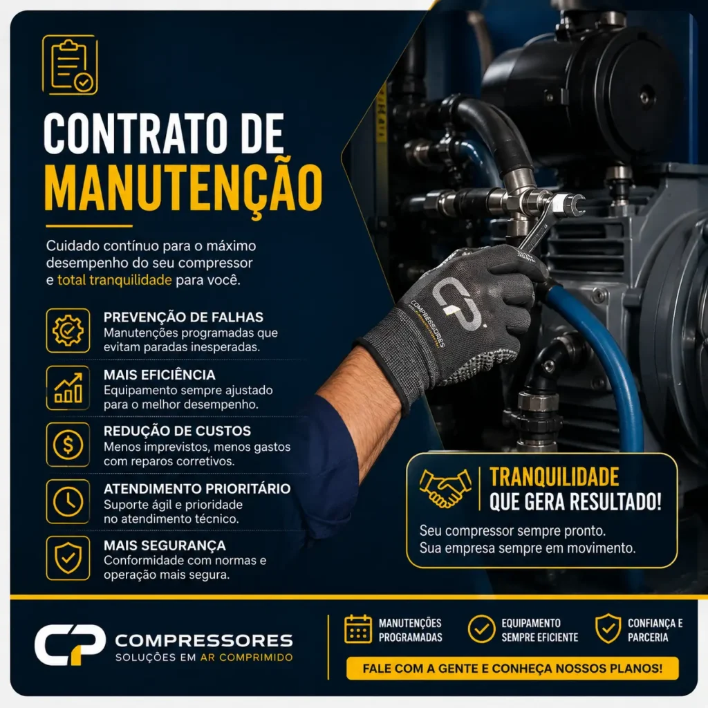 Contrato de Manutenção Preventiva para Compressores de Parafuso