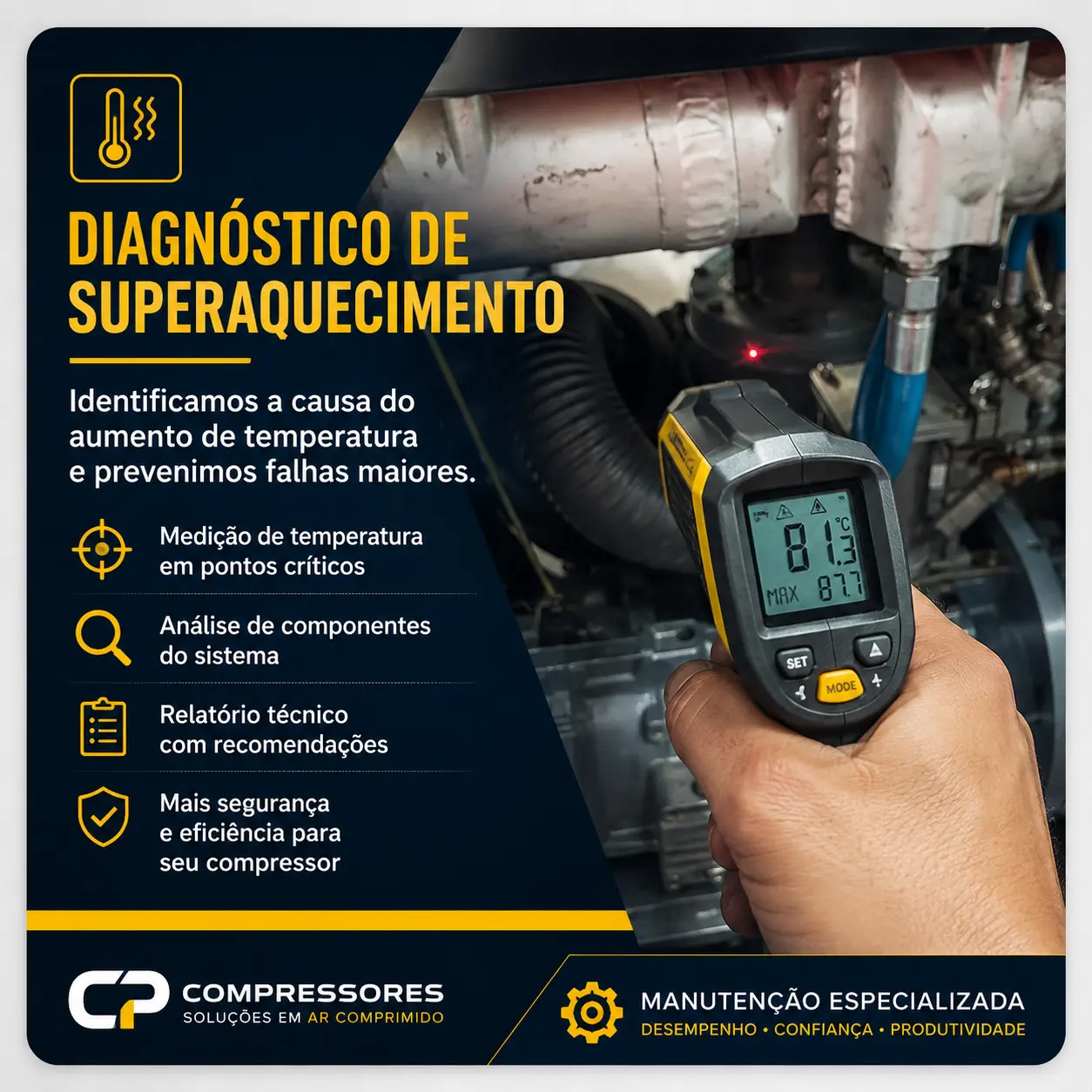 Diagnóstico de Superaquecimento em Compressores de Parafuso