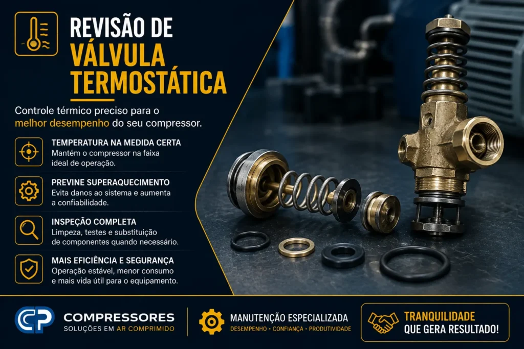 Revisão da Válvula Termostática de Compressores de Parafuso