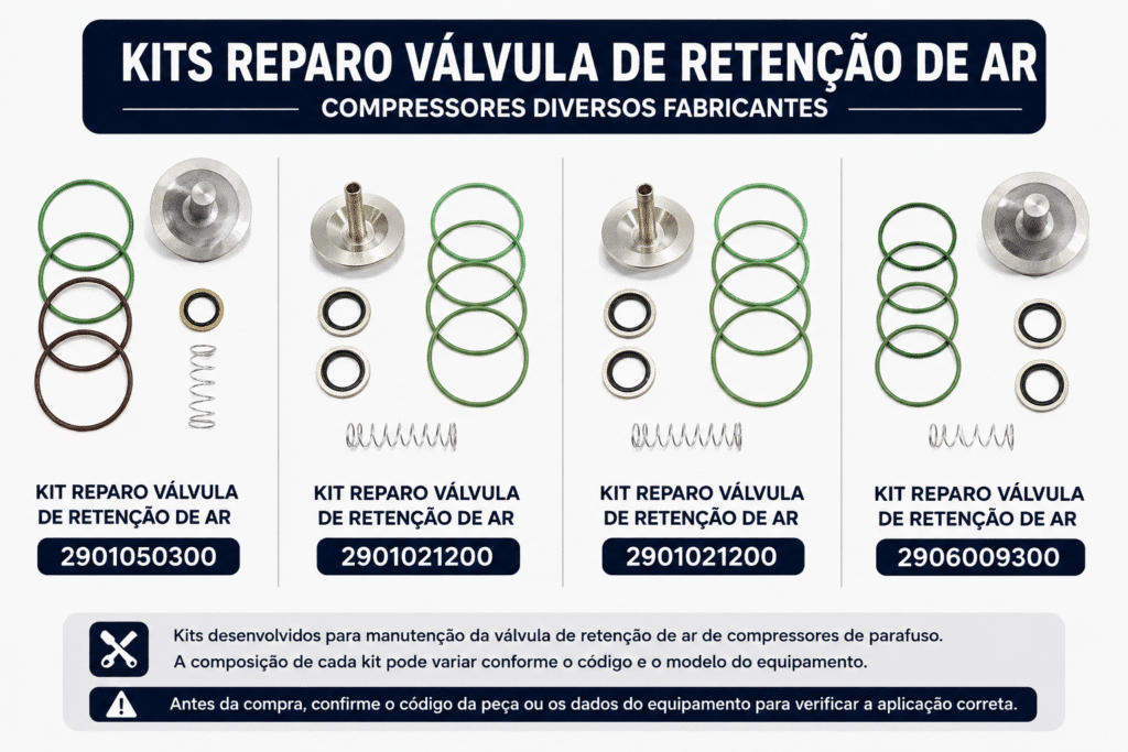Kit Reparo Válvula de Retenção de Ar