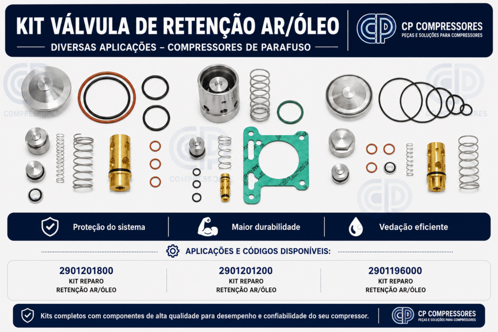 Kit Reparo Válvula de Retenção de Óleo